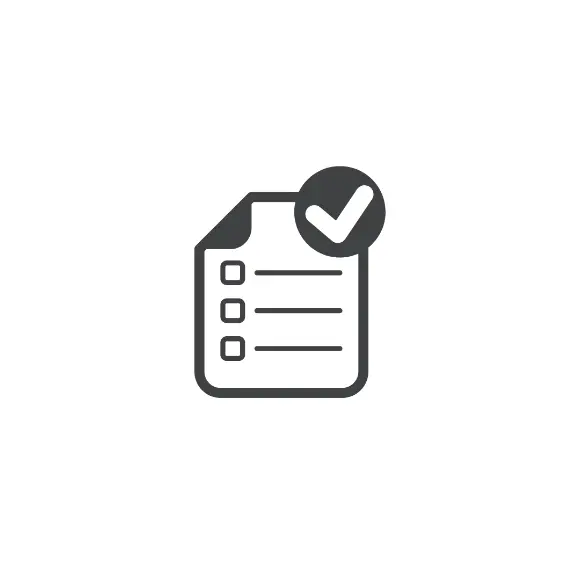 Symbol einer Checkliste für Produkte und Lagerbestand